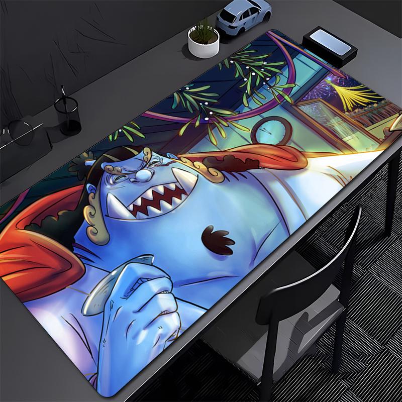 ONE PIECE Jinbe Gaming Mouse Pad Accessories Office Gamer Keyboard Desk Mat Non-Slip Laptop Ground Mat Large PC Carpet Mousepad