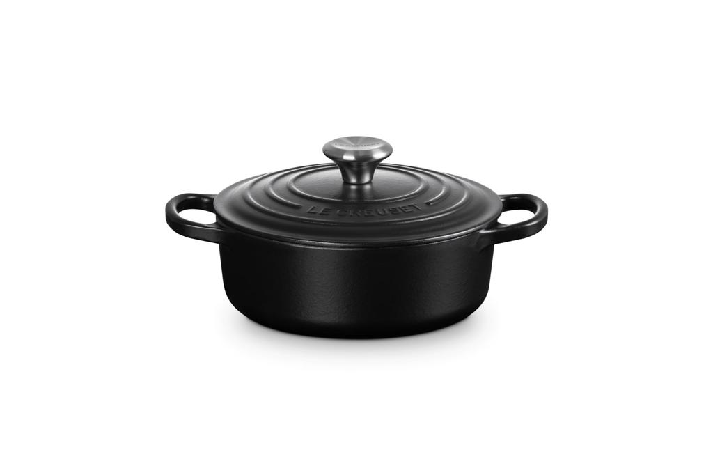 LE CREUSET Cocotte Japonaise Cast Iron Enamel Pot, 18 Cm, Matte Black, Gas, Induction, and Oven Compatible [Official Japanese Product]
