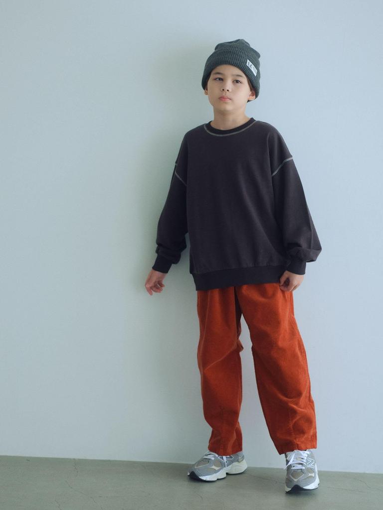 United Arrows Green Label Relaxing Corduroy Curve Pants/Kids, Sizes 100cm-160cm, Stretch, 38141000005, 4950 BRICK(49), 150cm