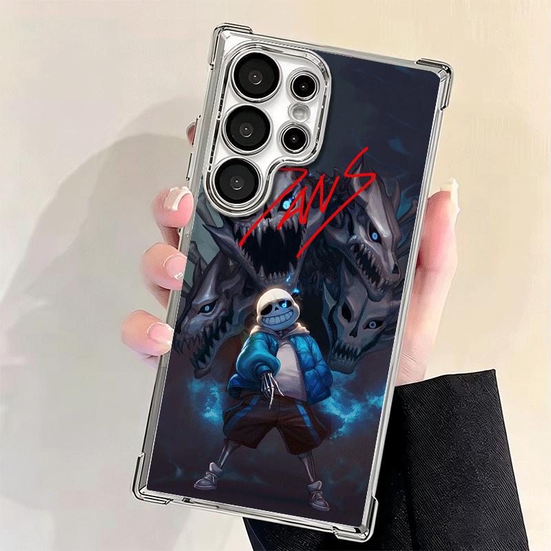 U-Undertale S-Sans Plating Phone Case For Samsung Galaxy S24 S25 FE S26 Edge S23 Ultra S22 S21 Plus S20 Anti-Fall Airabag Cover