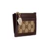 Gucci Light Gold Metal Zipper Leather Wallet Women wallet Beige Ebony 790033-FADHW-9742