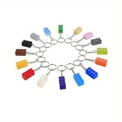 12pcs Building Block Keychains, Fun & Novelty Key Rings, for Bags, Backpacks, and Car, with Party Favors and Gifts