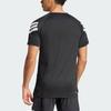 Adidas Icon 3-Stripes Tee Moisture-Wicking Fitness Training Crew Neck Slim Fit Short Sleeve T-Shirt Men Tops Black White JW9729