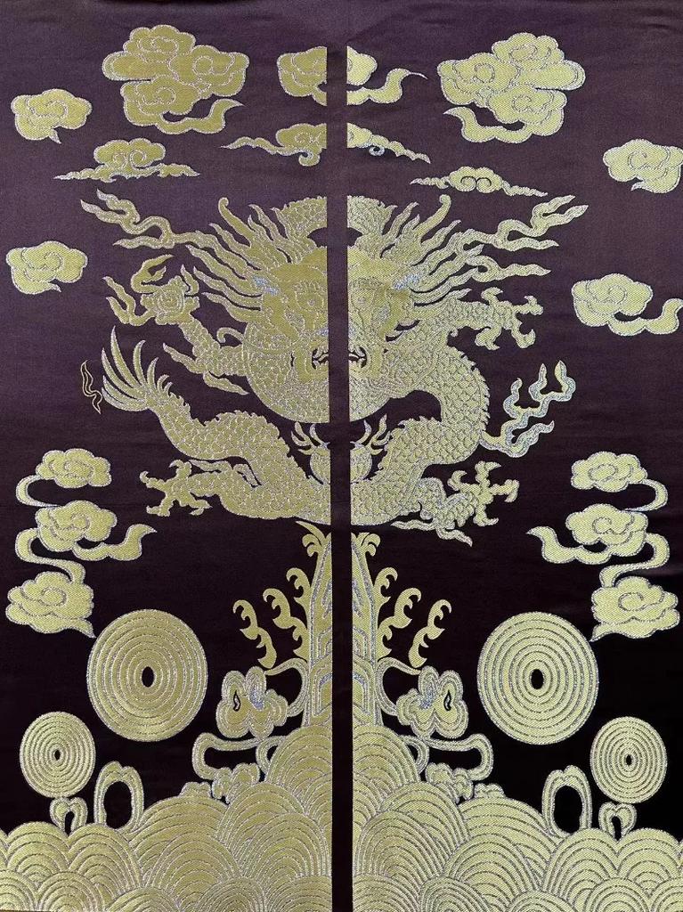 100x150cm Phoenix Tibetan Satin Imitation Brocade Fabric DIY Cheongsam Dress Fabric Double Phoenix Butterfly Dress Fabric