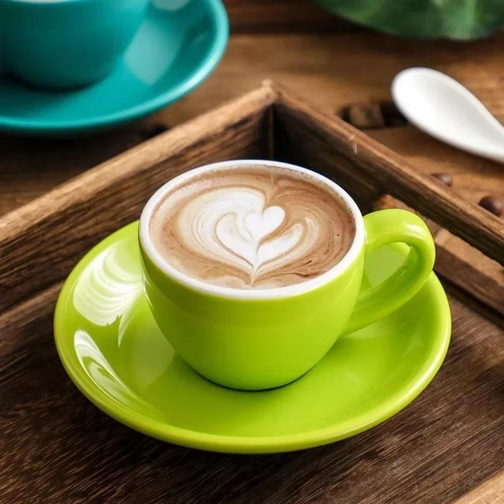 220 ml Cappuccino-Tasse, Teetasse im europäischen Stil, Mehrzweck-Keramik-Kaffeetasse, Latte