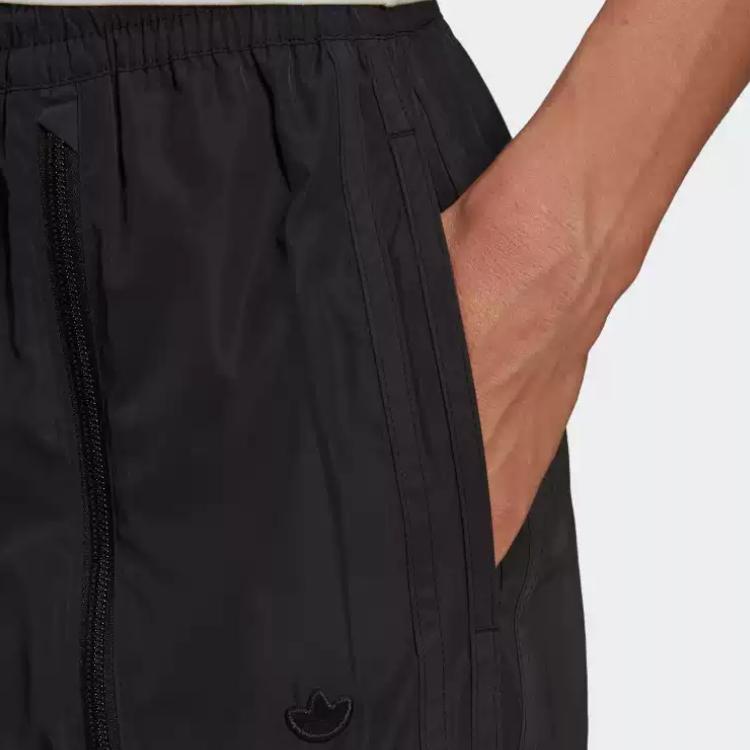Adidas Originals Knitted Sweatpants Women's Black Moderate Straight Fit Pants HF7429