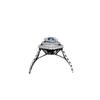 S925 Sterling Silver Adjustable Aquamarine Water Drop Ring for Women - Trendy, Inlaid Open Band, Simple Design for Index Finger