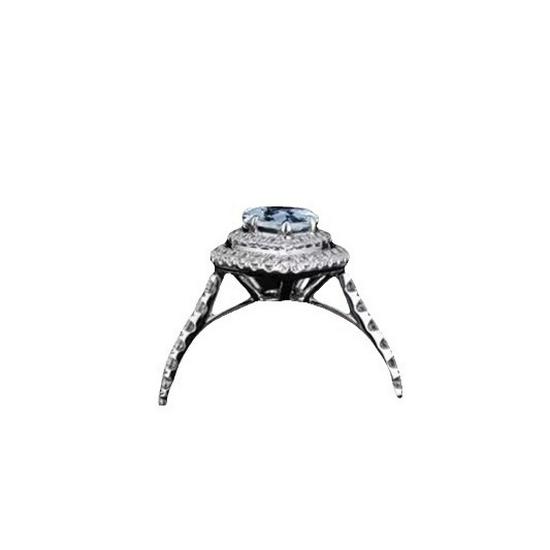 S925 Sterling Silver Adjustable Aquamarine Water Drop Ring for Women - Trendy, Inlaid Open Band, Simple Design for Index Finger