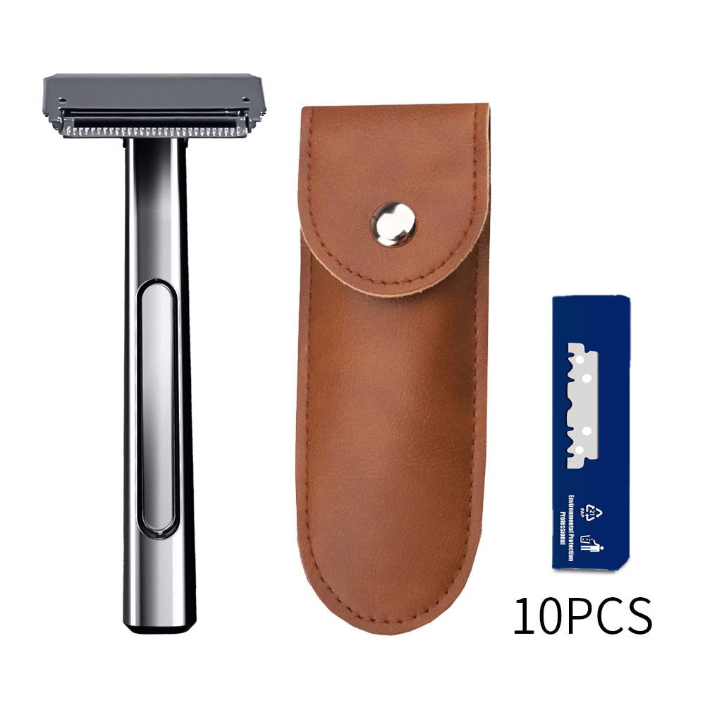 Classic Double-Layer Metal Razor Stand for Manual Shaving Razors