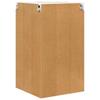 Hanging Corner Cabinet with Door Artisan Oak and White 57 X 57 X 100 Cm