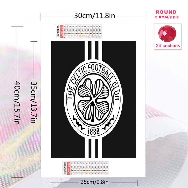 Celtic F.C 100% Round Full Drill 5D DIY Diamond Painting Embroidery Cross Stitch Rhinestone Décor