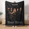 Name Custom RBD Band Print Flannel Blanket High Quality Warm Comfortable Cover for All Seasons Perfect for Gifts Home Decor
