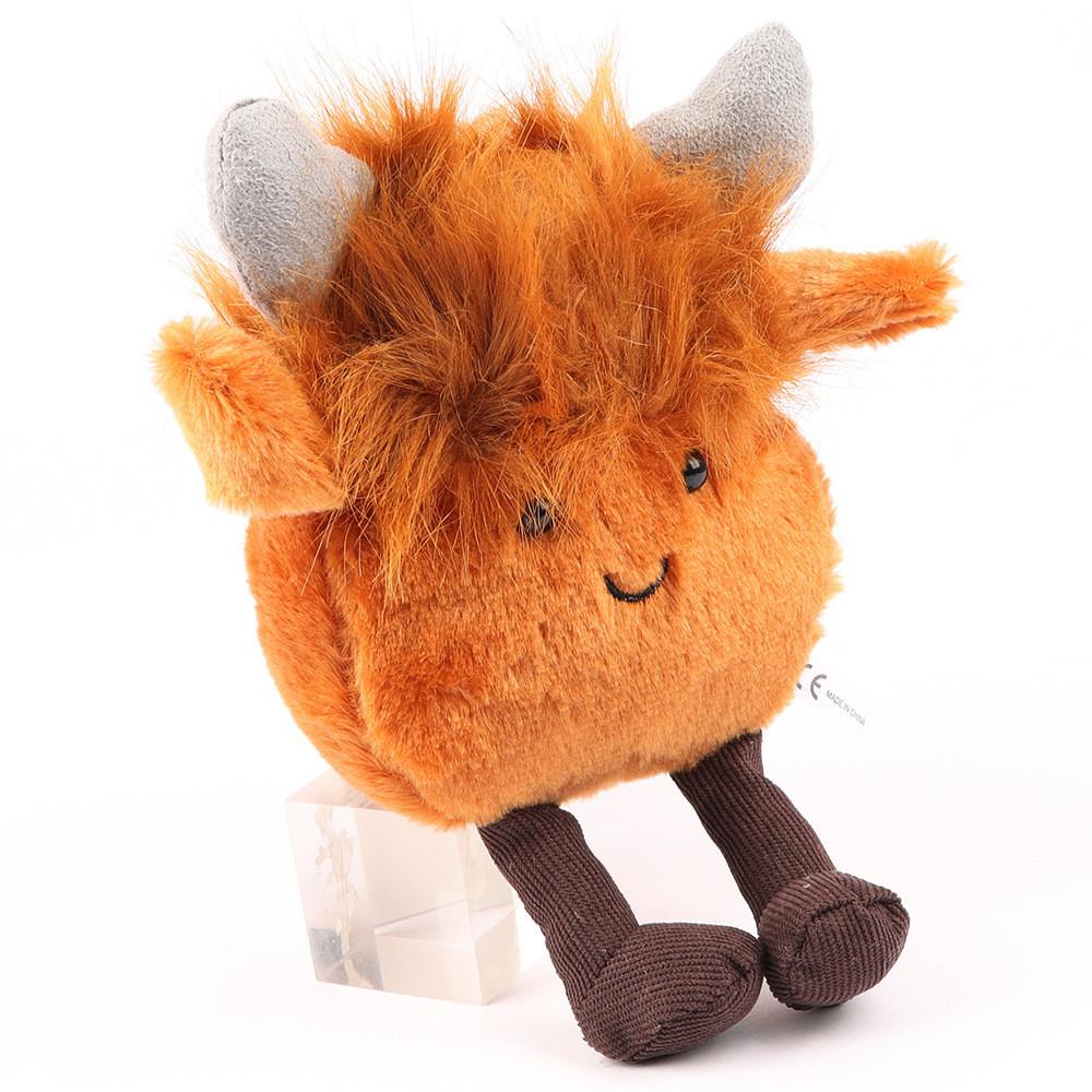 Highland Cattle Plush Toy Cartoon Stuffed Animal Doll Decorations Kids Gift