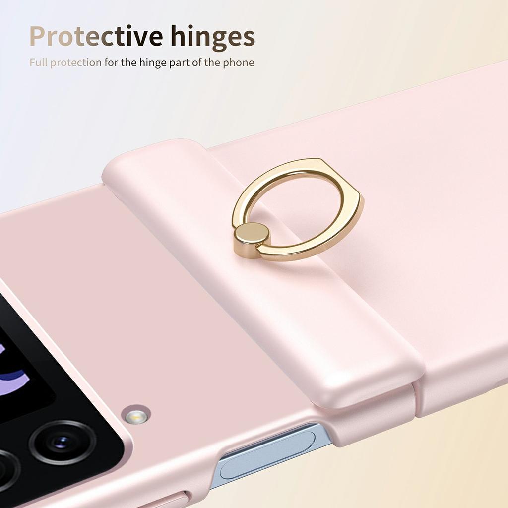 For Samsung Galaxy Z Flip3 5G Case Ring Holder Kickstand PC Phone Cover