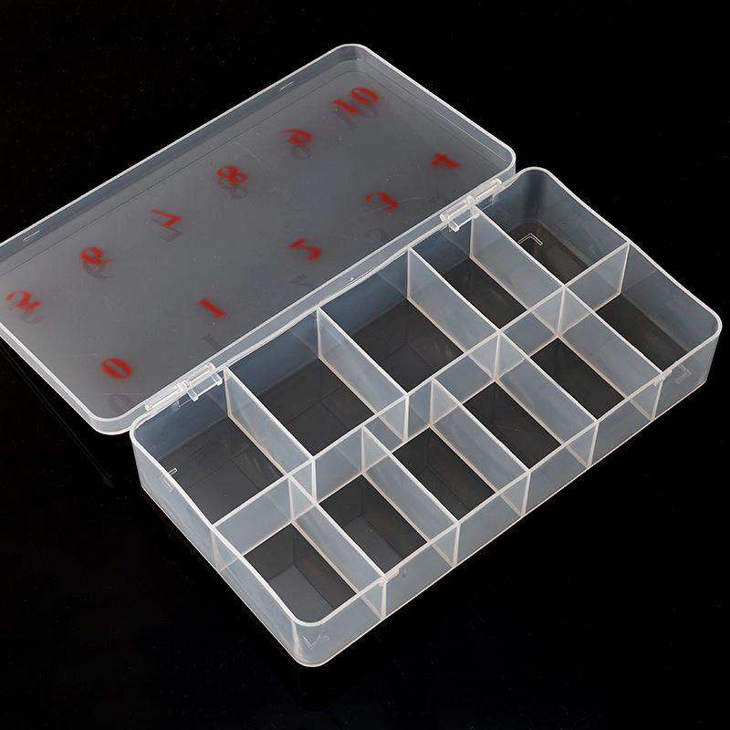 Nail Art Storage Box: Semi-Transparent, Flat Bottom, Holds 1000 Pieces for False Nails or Jewelry.
