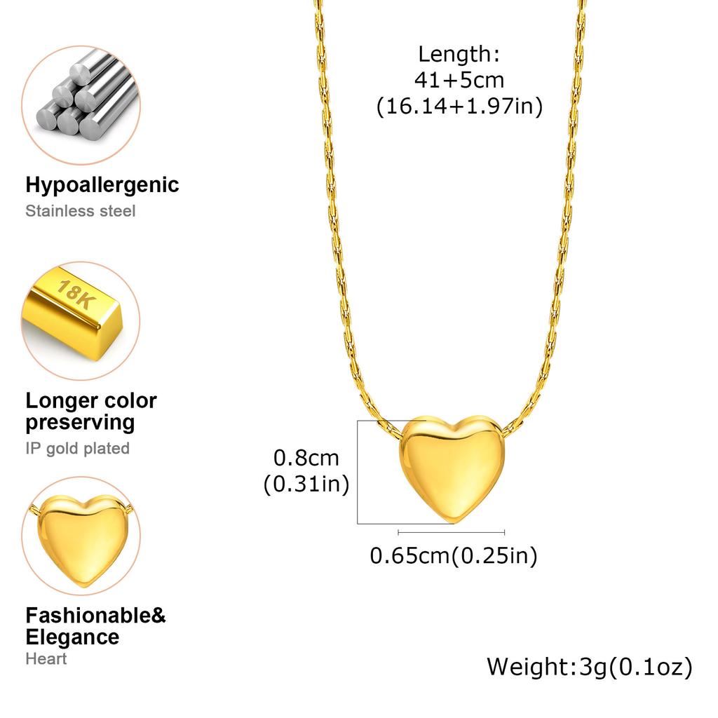 Vnox Diverse Heart Pendant Necklace For Women Girls, Stainless Steel Shell CZ Crystal Charm Choker, Fashion Jewelry Party Gifts