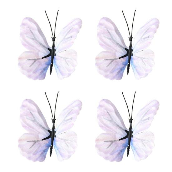 4 Pcs 3D Butterfly Wall Stickers Colorful Butterflies Wall Decal Removable Wall Art Murals for DIY Crafts Home Office Party Bedroom Decoration
