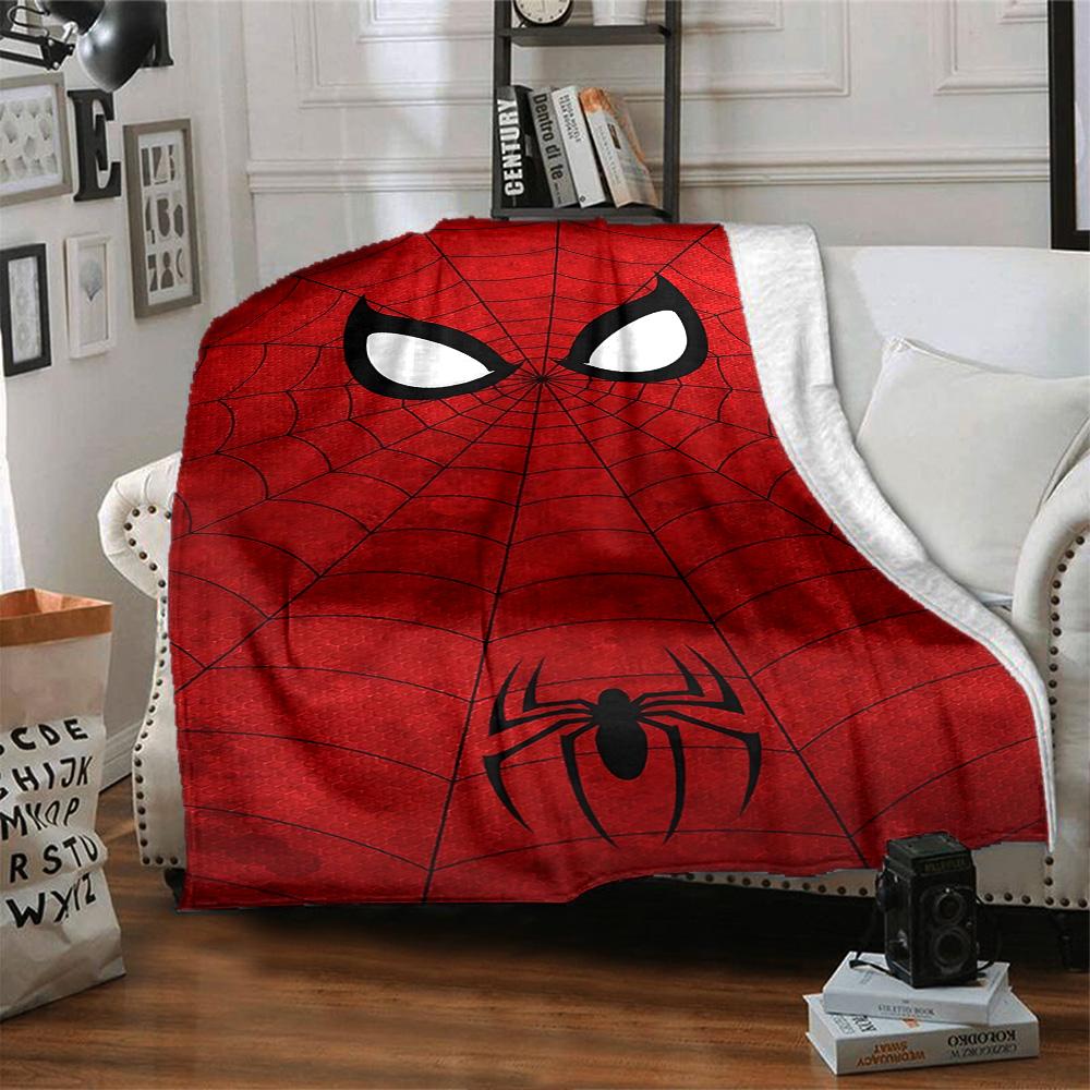 1pc Spiderman Iconic Web flannel Blanket for Super Soft Cute Comfort Blanket for Travel Bedding Couch Sofa Blanket Y82571