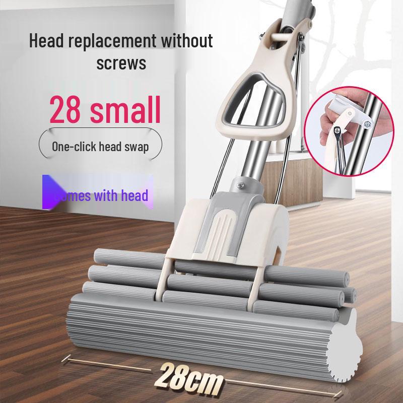 2025 Hands-Free Large Stainless Steel PVA Absorbing Floor Mop