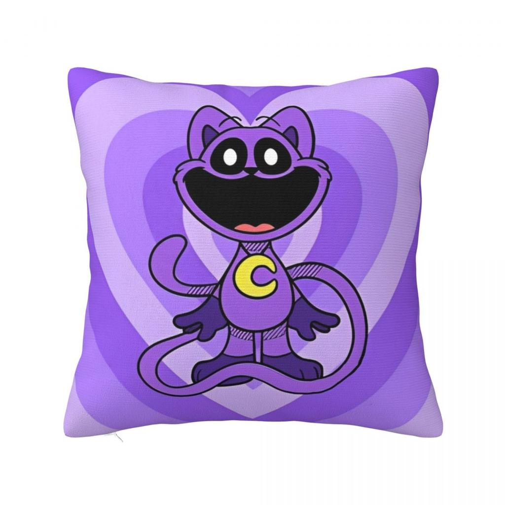 Cartoon Catnap Dogday Kissenbezug Polyester Kissenbezug Geschenk Lächelnde Katzen Kissenbezug Hülle Zuhause Reißverschluss 45*45cm