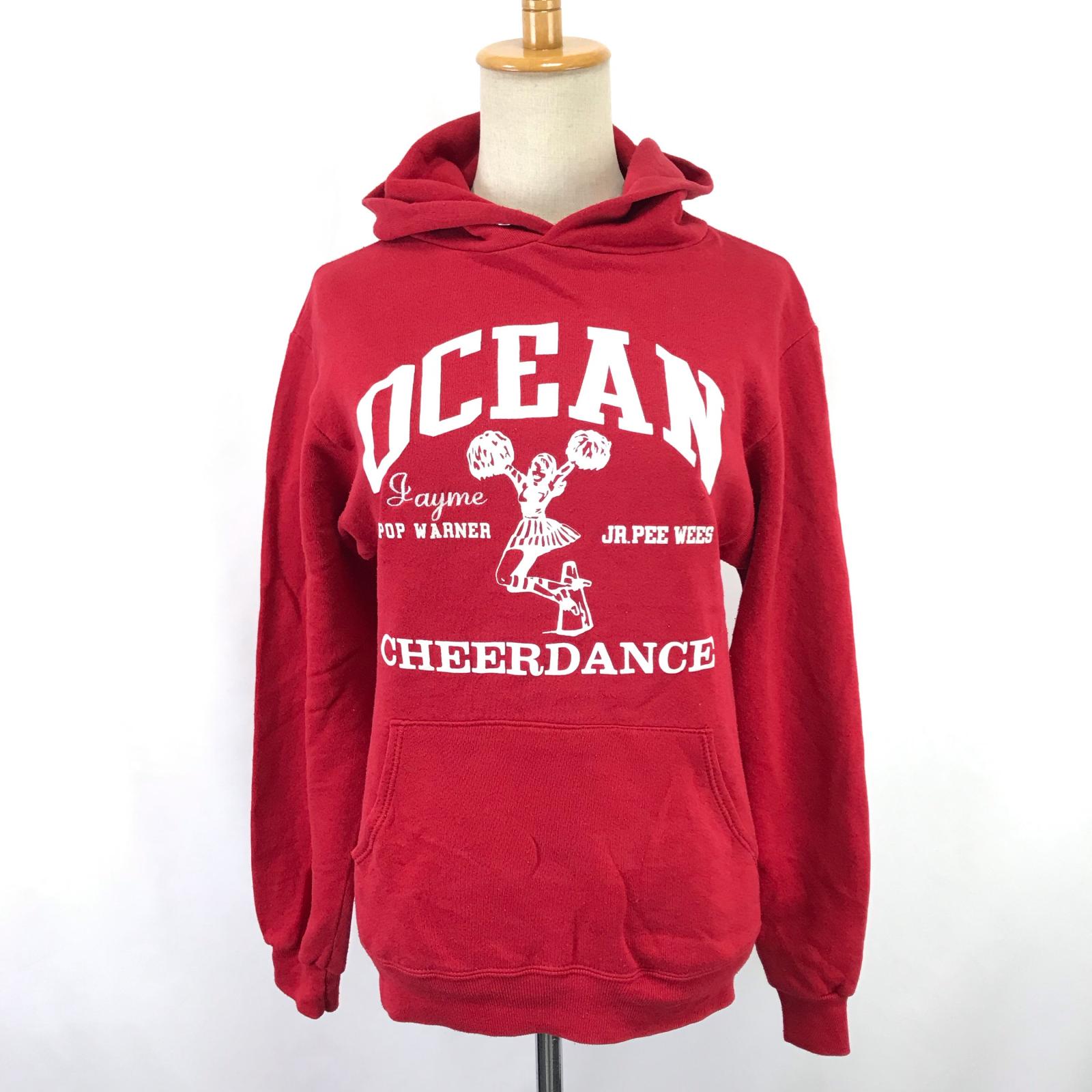 

Б/У/США JERZEES Толстовка с капюшоном [Женская S-M/34-36/Красная] Топы Толстовка Куртка