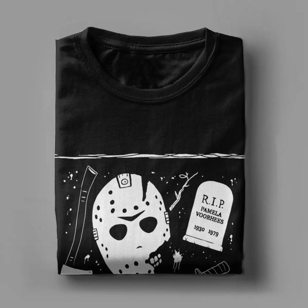 Men Welcome Campers Horror Movie T Shirts 100% Cotton Clothes Awesome Short Sleeve Round Collar Tee Shirt Original T-Shirts