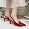 Fashion 2025 Summer Gladiator Low Heel Women Sandals Fashion Pointed Toe Dress Street Style Pumps Zapatos De Mujer