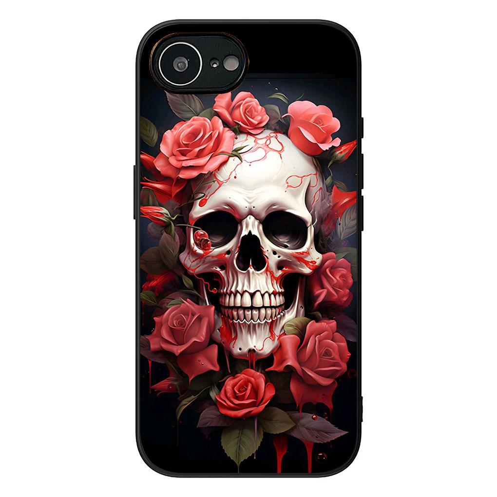 Cover for Samsung Galaxy Note 20 9 8 S8 S10 S9 Plus A54 A33 A21S A31 M21 S10E A17 Coque Phone Case Floral Art Skull Flower Rose