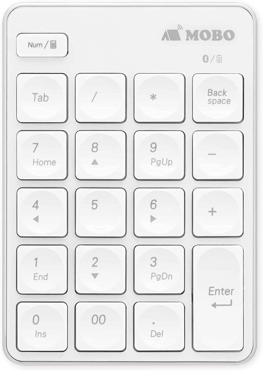 

MOBO TenkeyPad Bluetooth Compatible White White AM-NPB20-SW