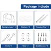 1 Set Stainless Steel Engine Hood Pin Plate Bonnet Lock Clip Kit with Racing Lanyard for Universal Car Mods Exterior Accessories