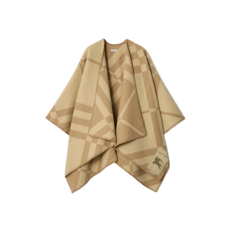 

Жіночий вовняний кашеміровий кейп у клітинку Burberry One Size