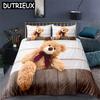 Simple Teddy Bear Pattern Bedding Set - Ideal For Children & Adults' Bedroom Decoration