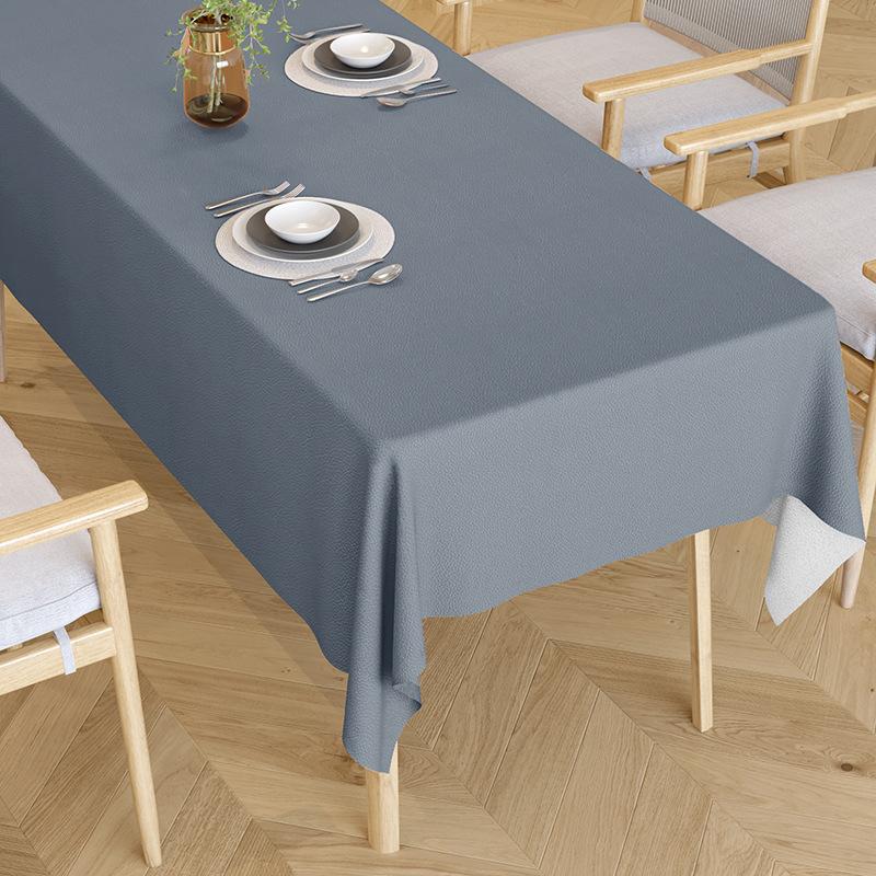 Tovaglia Impermeabile e Oil-proof, Copritavola Rettangolare Lavabile Anti-scottatura, Tovaglia Monocolore di Lusso per Tavolo da Pranzo Tavolino da Caffè