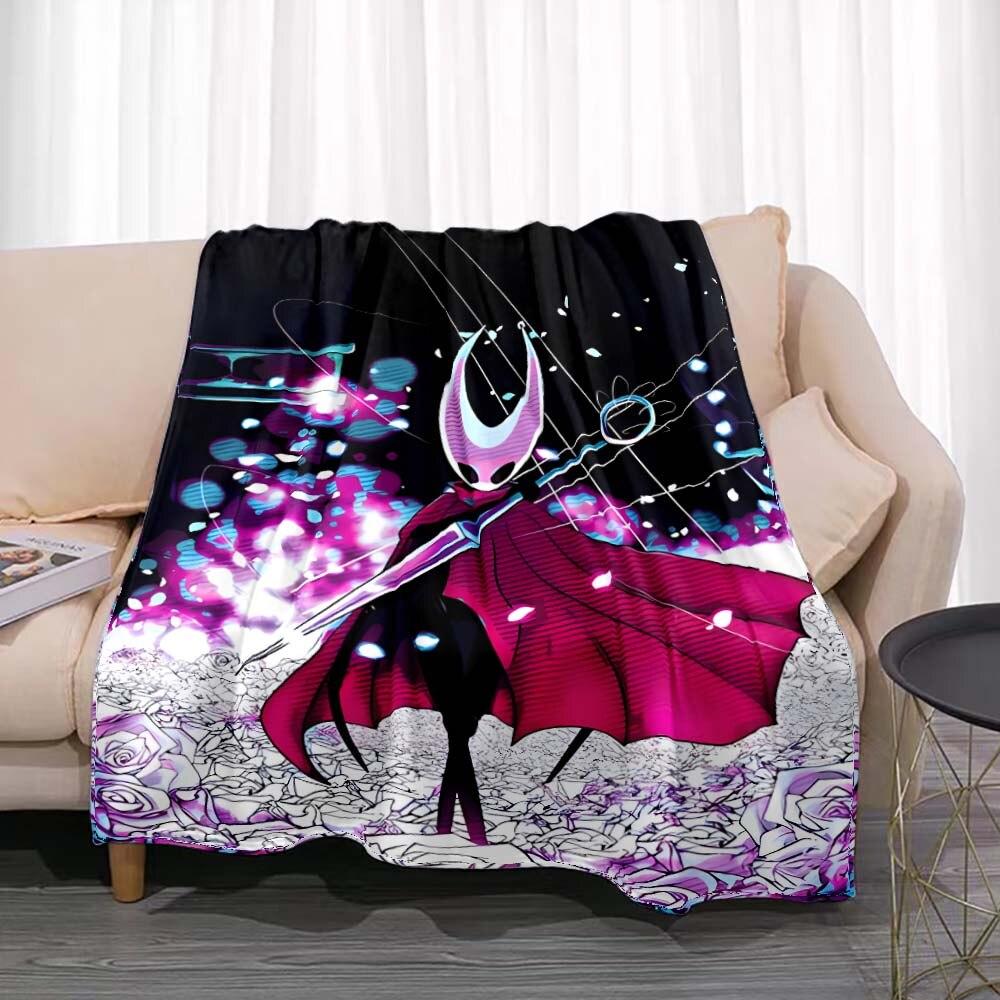 Hollow Knight deka Herní flanel Novinka Hřejivý flanel z mikrovlákna Odolný pro děti i dospělé Cestovní přehoz na pohovku