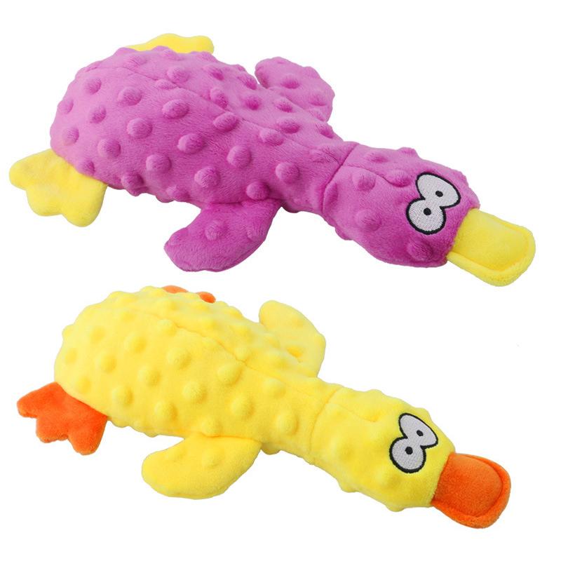 Funny Pet Plush Toys For Small Large Dogs Squeaky Sounding Chew Toys Duck Shaped Dog Interactive Toy Pet Supplies