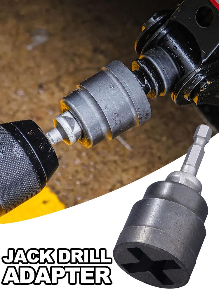 Car Scissor Jack Socket RV Stabilizer Jack Socket Heavy Duty Drill Attachment Auto Repair Accessories For Workshop Garage