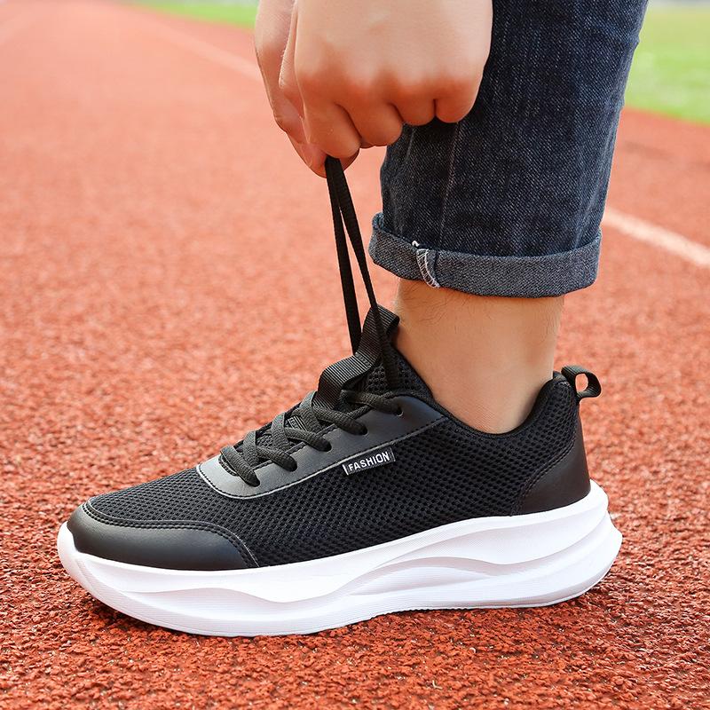 Autumn and winter new shoes platform sneakers lightweight and comfortable shock-absorbing running shoes black casual travel shoes
