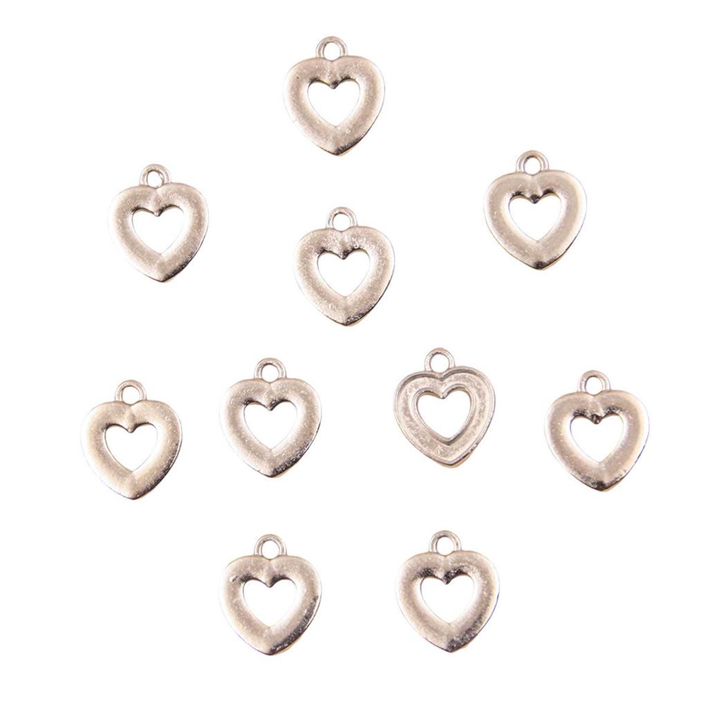 Vintage Silver Heart Pendant with 'Love' Letters - Creative Handmade Jewelry Accessory