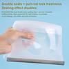 Writeable Surface Storage Pouches Silicone Food Bag, Double Sealing Keeping Reusable Leak-proof Microwave Safe Leftover Bags Food-Grade