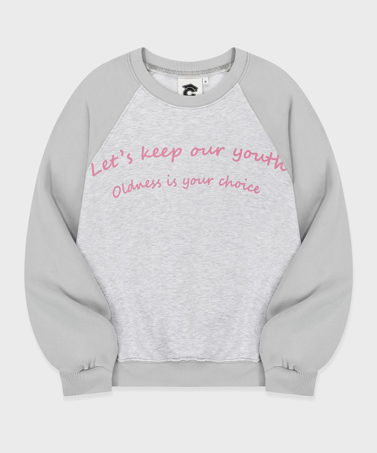 Свитшот с рукавами реглан Concept College Lettering_Пепельно-серый/Светло-серый [Унисекс] Light Gray/M