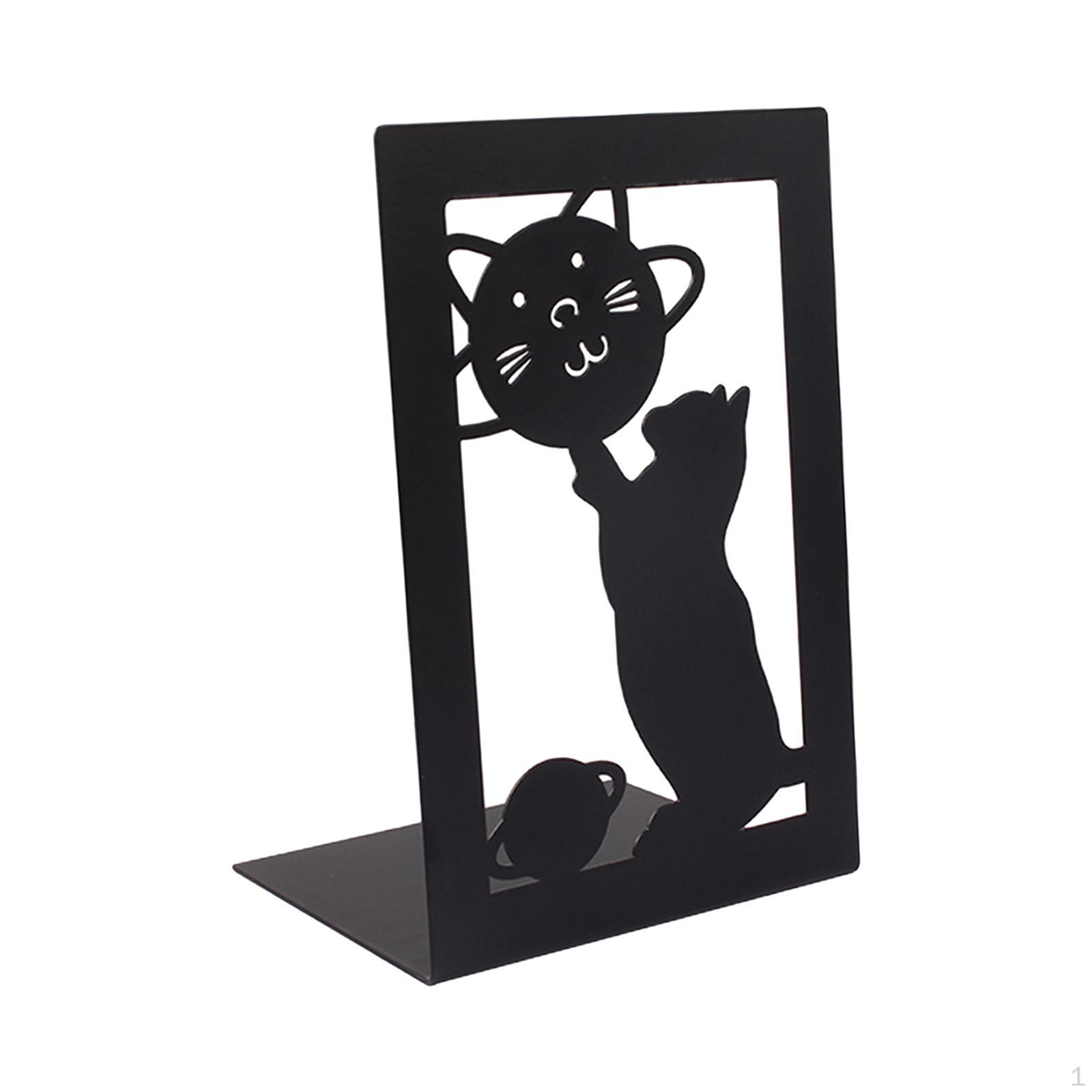 

Декоративні підставки для книг Тримач для книг Органайзер Декор Металеві кінці Стопори для полиць Cat