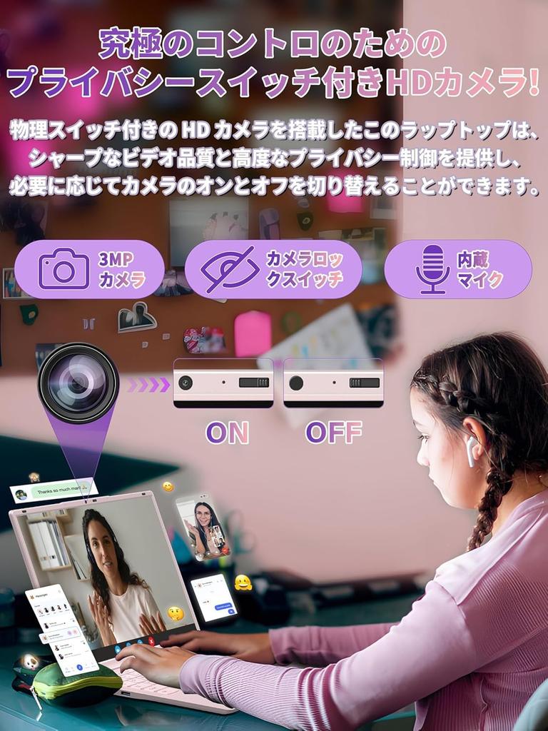 Thin and Lightweight 2K LCD Laptop 11 Pro MS Office IPS 12th Generation Alder CPU 16GB DDR4 512GB NVMe Dual USB SSD Fingerprint Recognition [Windows &