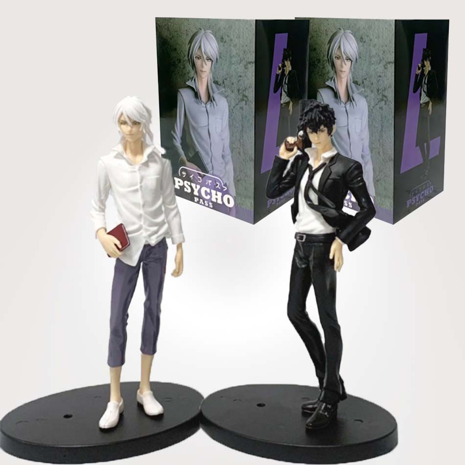 New Psycho Pass 18Cm Makishima Shougo Kougami Shinya Anime Pvc Model Figure Cool Man Desktop Periphery Oranment Doll