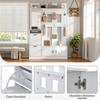 Coat Rack for the Entrance Area, Shoe Cabinet, Mirror and Clothes Hooks, Wall-Mounted Wardrobe, for Hallway Entrance Area, White, 120x30x180cm