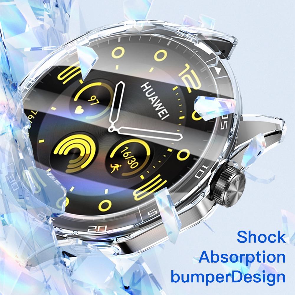Funda Protectora para Huawei Watch GT4 41mm y 46mm Protector de Pantalla Carcasa para Huawei Watch GT 4 Fundas Bumper Cromadas Accesorios