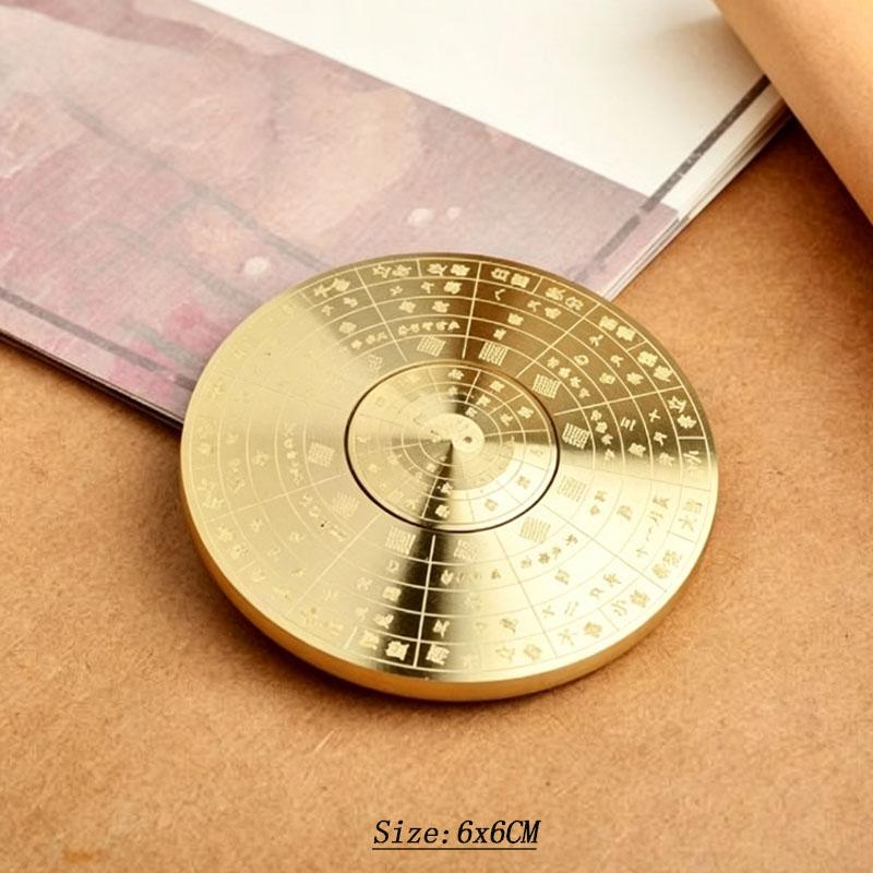 Chinese Style Tai Chi Luopan Feng Shui Compass Fidget Spinner for Adults Metal Stress Relief Toys ADHD Anxiety EDC Cool Gadgets