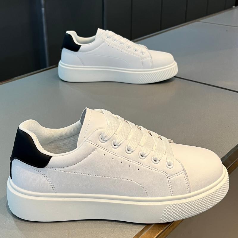 

U men s shoes microfiber leather panel shoes casual sports shoes 39 белый