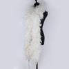 DIY 120 Gram White Turkey Feathers Boa With Gold Silk Shawl Accessory Fluffy Plumes Decoration Carnival Wedding Feather For Crafts