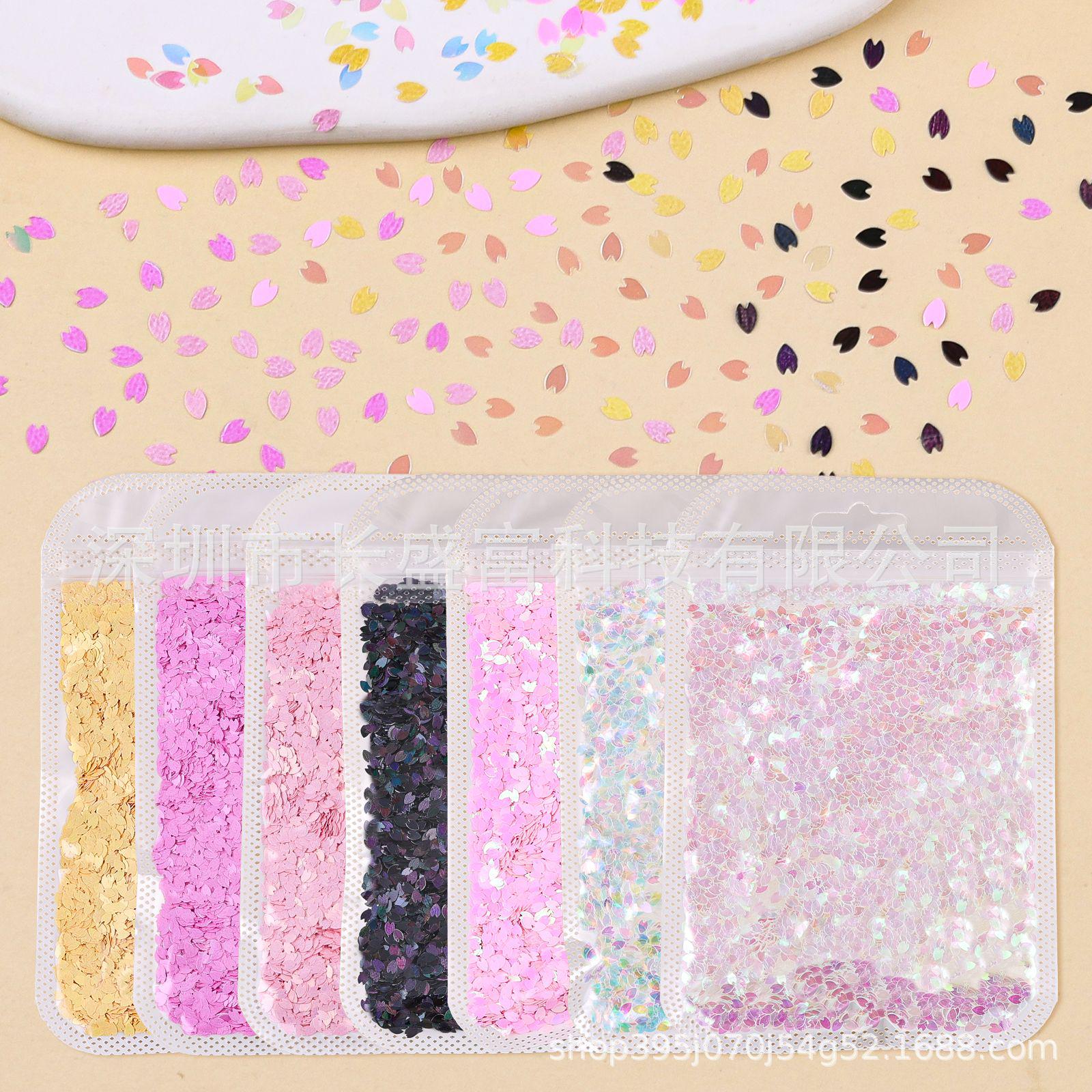 Nail Art Iridescent Petal Glitter Stickers - Limited Edition 3g