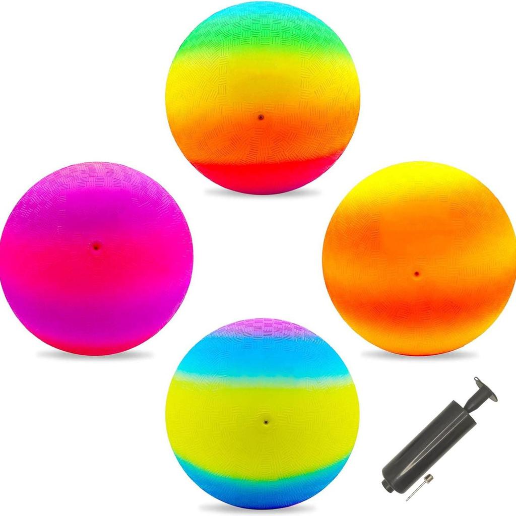 8.5" American Playground Dodgeball - Kids' Rainbow Pat Ball for Grass Play